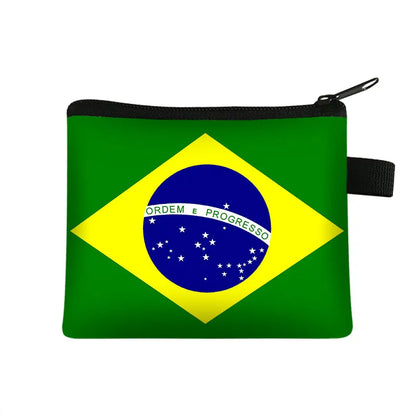 National Flag Print Coin Purses Algeria Spain Haiti Israel Women Wallet Saudi Arabia Men Purse Small Handbag Money Coin Bags