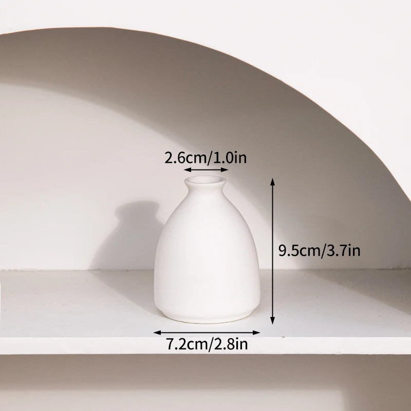 Ceramic Flower Vase Retro Table Decorative Vase Dried Flower Arrangement Pot Home Wedding Gifts Aesthetic Vase Desktop Ornament