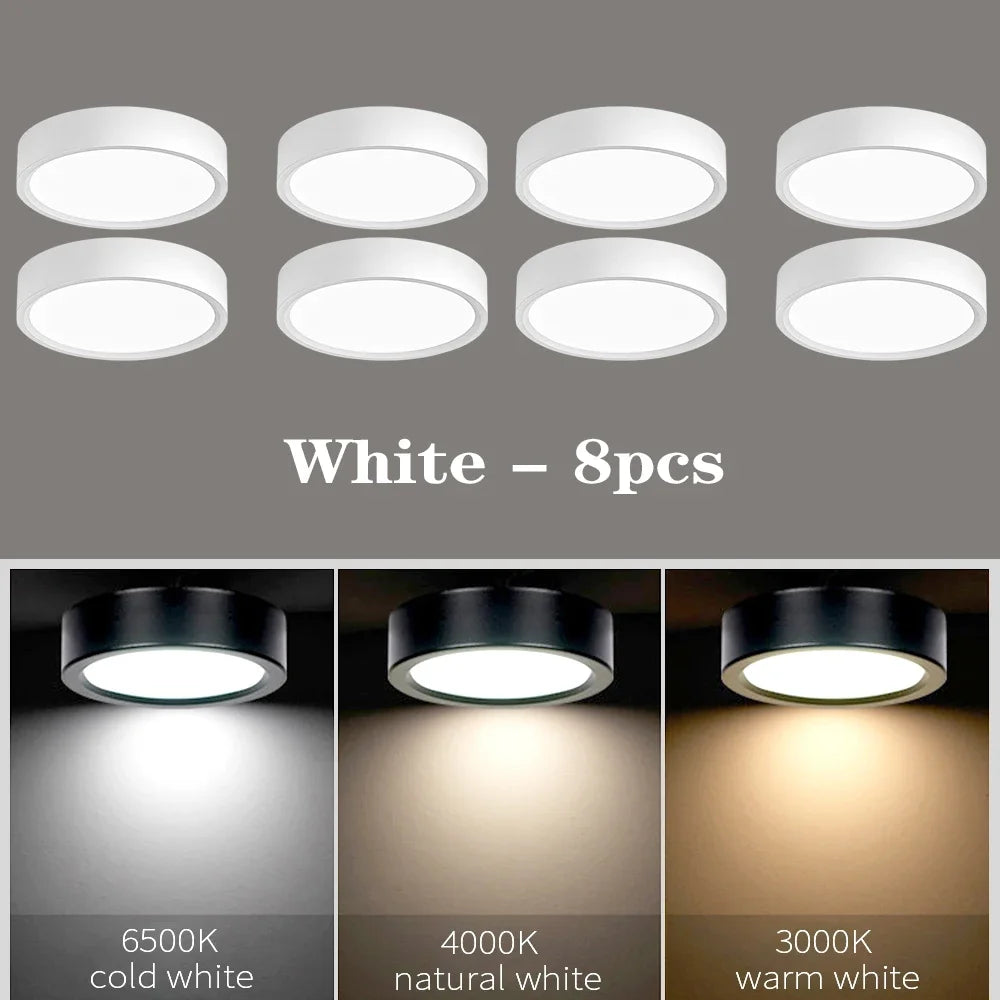 220v conduziu a luz de teto 5w 10 15 18 superfície montada downlight lâmpada do teto para sala estar cozinha holofotes luzes do painel
