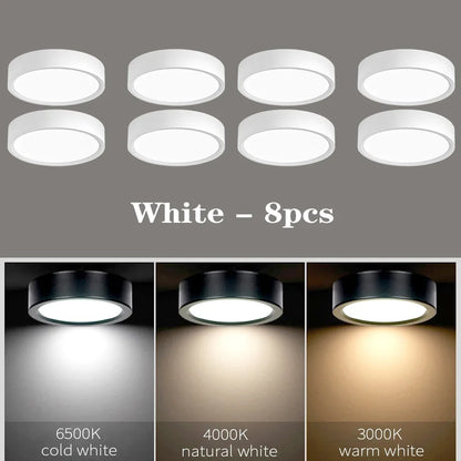 220v conduziu a luz de teto 5w 10 15 18 superfície montada downlight lâmpada do teto para sala estar cozinha holofotes luzes do painel