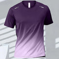 Camisetas deportivas para hombre, ropa deportiva de fitness, de secado rápido, con gradiente, de manga corta, para exteriores, baloncesto, entrenamiento, running, ropa para hombre