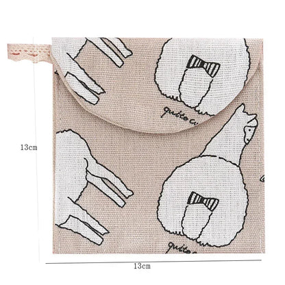 Women Cosmetic Organizer Sanitary Napkin Storage Bag Girls Ladies Cute Coin Card Makeup Storage Pouch Small Cosmetic Bags