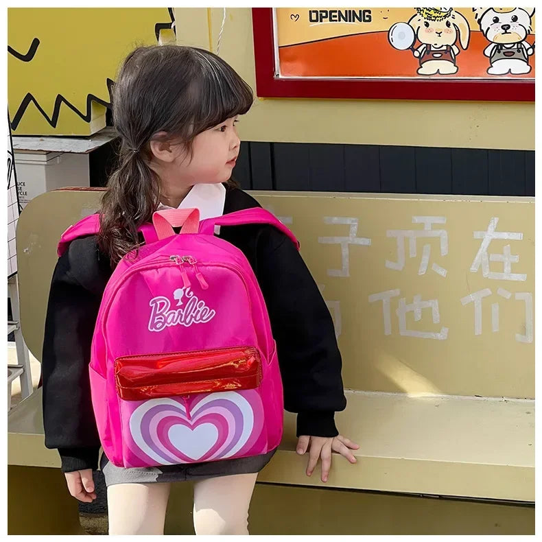 Kawaii Barbie Cartoon Anime Fashion Backpack Girl Barbie Princess Backpack Cute Kindergarten Kids Schoolbag Gift Toys