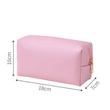 Solid Color Cosmetic Bags for Women Travel Portable Makeup Storage Bag Zipper Toiletry Pouch