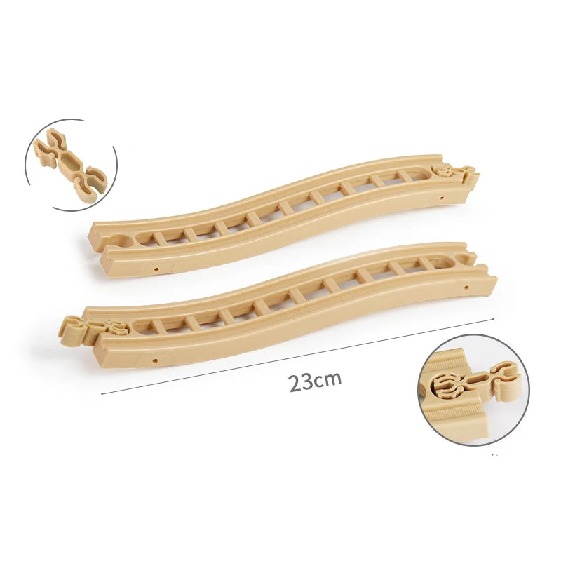 Wooden Train Track Toys Railway Rails Accessories Fit Thomas Train Road Connector Bridge Wood Railway Children Boy Christmas Gift