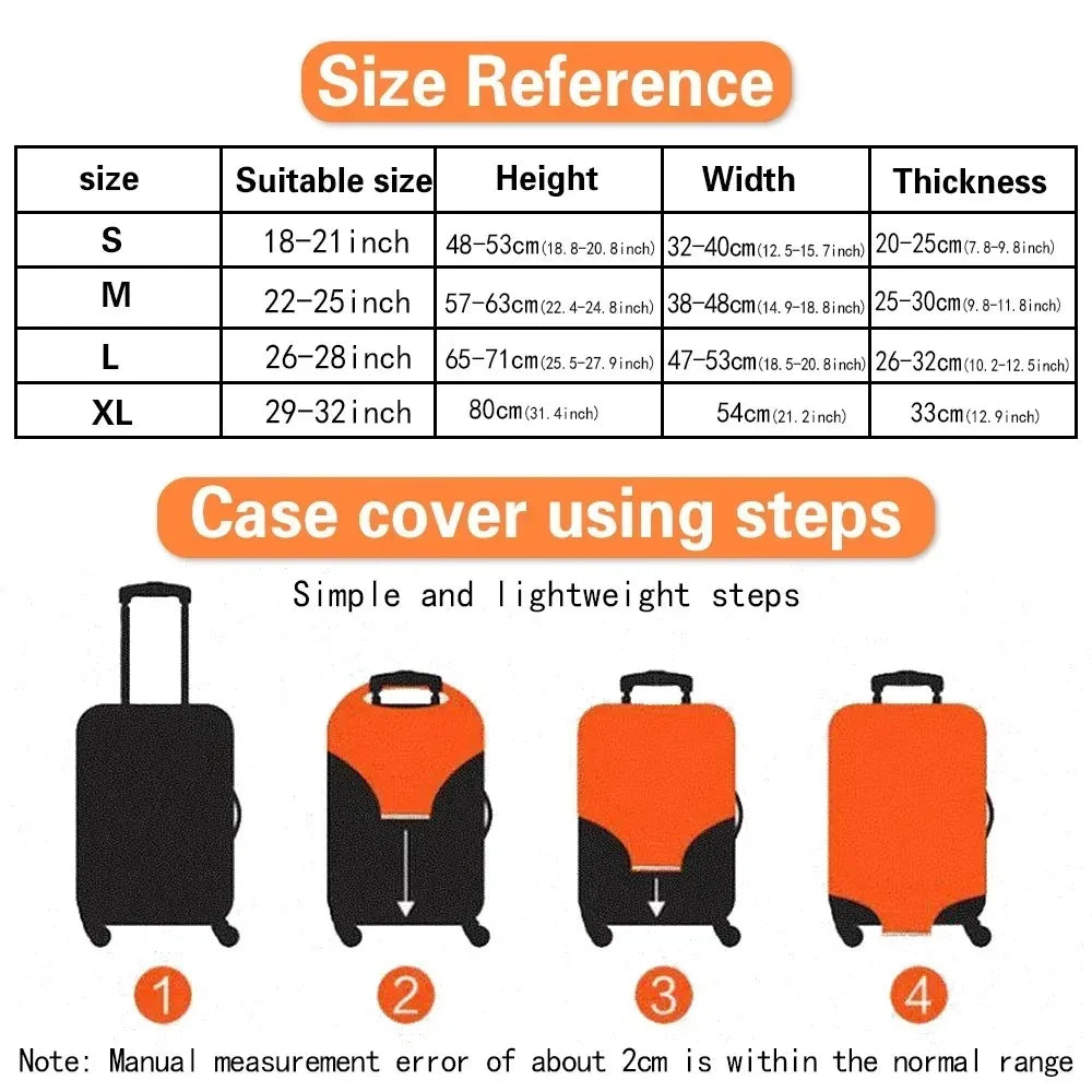 Outdoor Holiday Travel Suitcase Set Is Suitable for 18-32 Inch Stretch Fabric Cover Travel Accessories Luggage Protection Covers