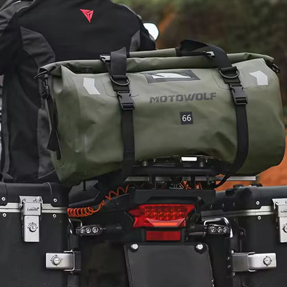 Motorcycle Waterproof Tail Bag Travel Outdoor Dry Luggage Roll Pack Bag 20 /40/66 Motorbike Luggage Backpack Motorcycle Seat Bag