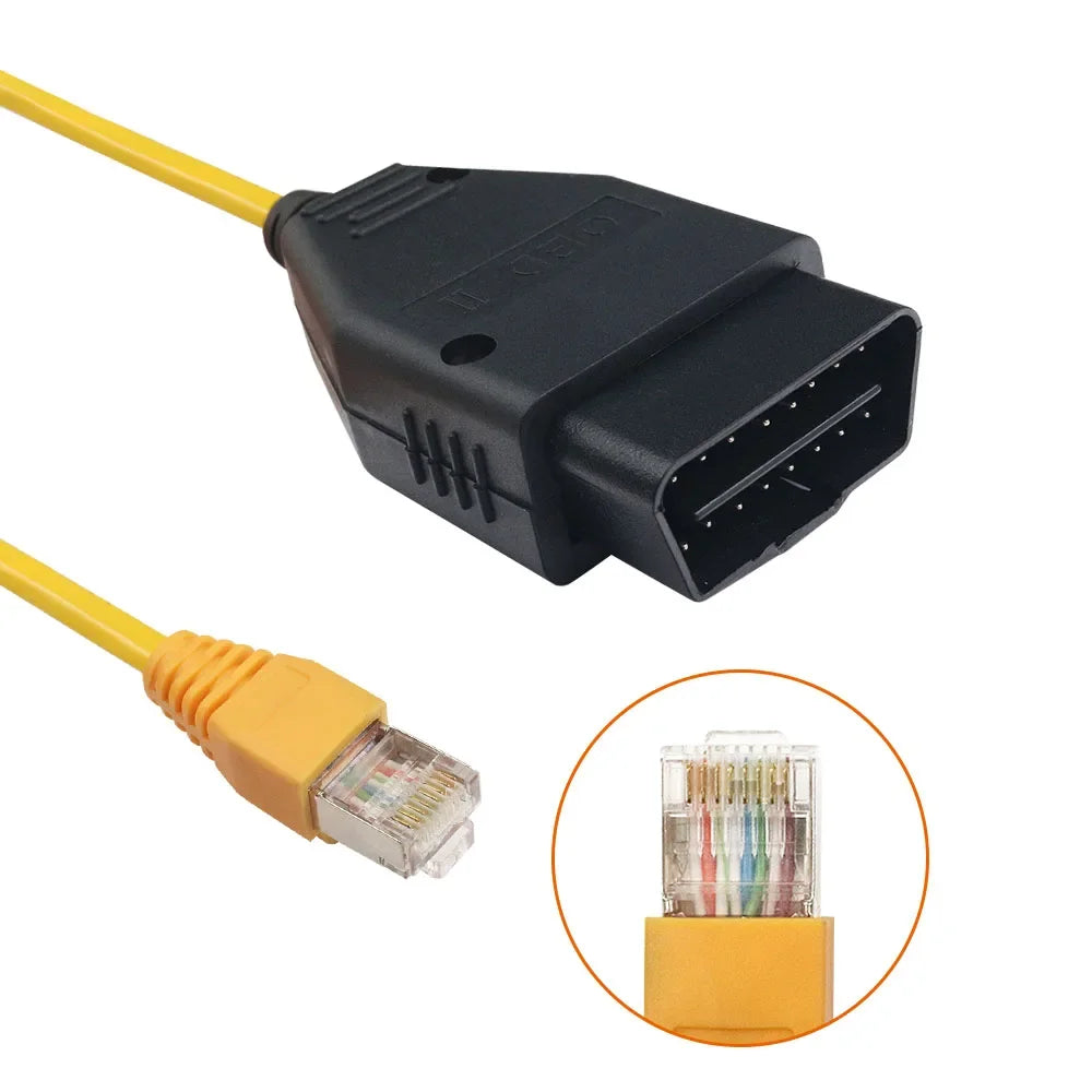 Cable de interfaz ENET Elite, cable Ethernet ESYS para codificación ENET ICOM, serie F, cable de datos para automóviles BMW F, Autool 