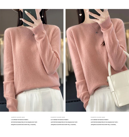 New cashmere sweater women's sweater in autumn and winter 100% merino wool fashion O-neck autumn warm pullover top