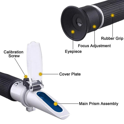 ATC Refractometer Antifreeze Freezing Point Coolant Tester Adblue Concentration Ethylene Glycol Car Battery Refractometer