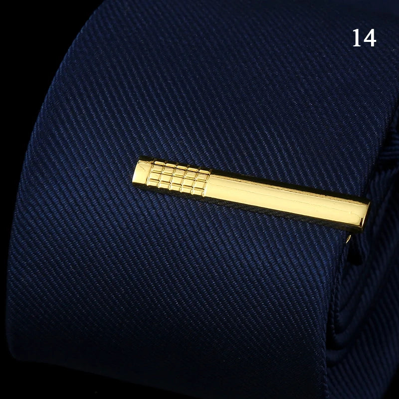 New Metal Silver Color Tie Clip For Men Wedding Necktie Tie Clasp Clip Gentleman Ties Bar Crystal Tie Pin For Men's Accessories