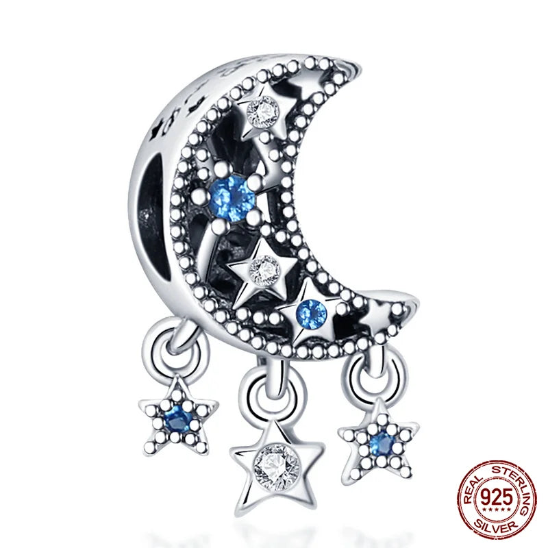 Ocean Series - Original Genuine 925 Sterling Silver Turtle Crab Mermaid Charm Beads Suitable for 3mm Bracelet DIY Making Pendant
