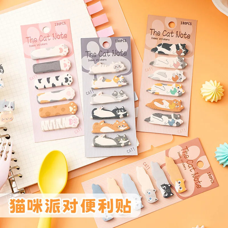 1 Set Stationery DIY Leisure Cat Series Cute Paper Memo Pad Sticker Post Sticky Notes Notepad School Office Supplies
