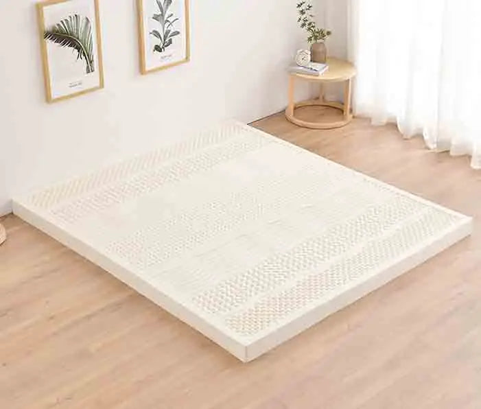 Natural Latex Mattress Topper Natural Rubber Mattress Home Dormitory Soft Cushion Mat Queen Size Medium Firmness Bed Pad Durable