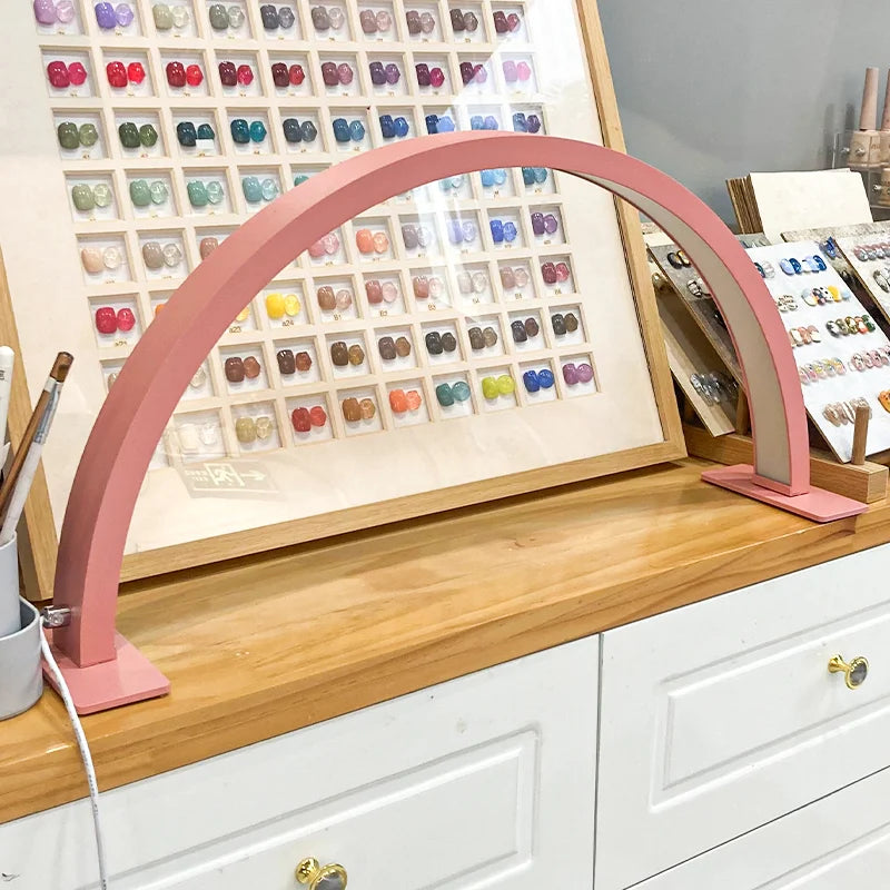 48W Half Moon Lamp For Nail Desk Dimmable 3000K-6000K Makeup Manicure Beauty Salon Touch Switch LED Light Half Moon Nail Lamp