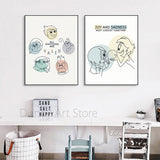 INSIDE OUT Mental Health Poster Kids Feelings Emotions Art Print Canvas Painting School Counselor Office Decor Psychologist Gift