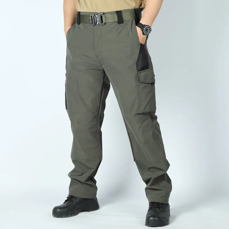 Men's Quick Dry Tactical Pants Water Resistant Outdoor Pants Lightweight Stretch Cargo Hiking Mountain Fishing Camping Pants