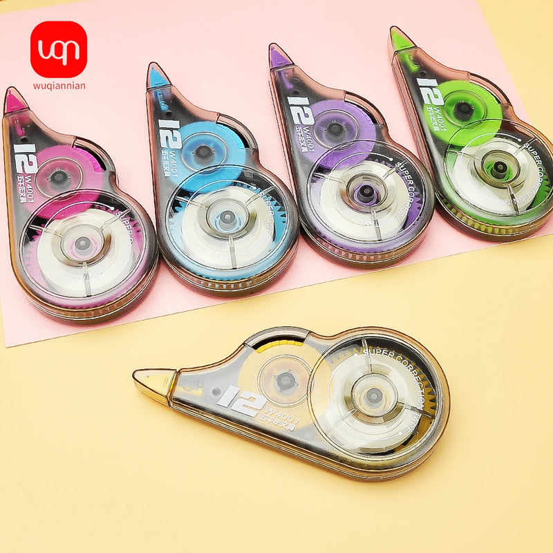 WQN-3/5/10PCS Portable Correction Belt Student Large Capacity 12m Length Cute White Office School Supplies Stationery