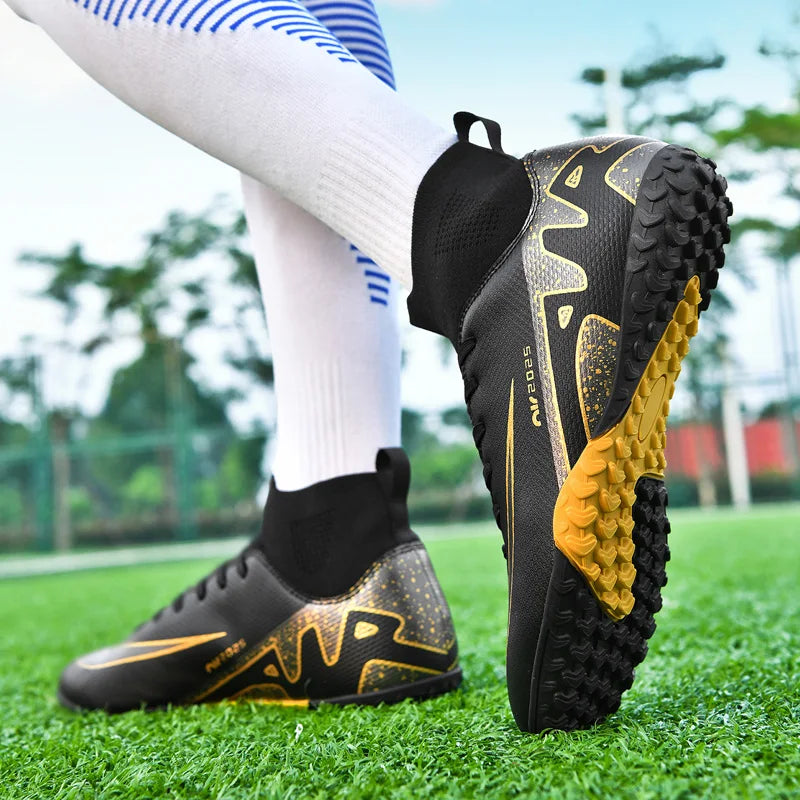 New Outdoor Men Soccer Shoes Adult Kids Long Spikes Football Boots Training Sport Footwear Sneakers Non Slip Training Unisex