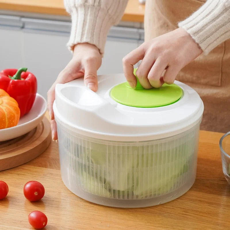 Multifunctional Household Manual Vegetable Dehydrator - Salad Spinner with Fruit, Lettuce Drain Basket | Home Kitchen Gadgets