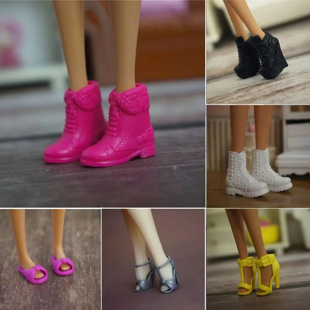 High Heels Boots for Female Dolls, Quality 1/6 Doll Shoes, Super Model 30cm Figure Doll Sandals, Slippers, Original Doll Shoes