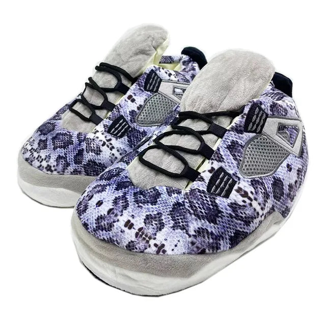 Unisex Warm Sneakers for Women Men Home Slippers House Floor Shoes Large Size Women Slippers One Size 35-44 Winter 