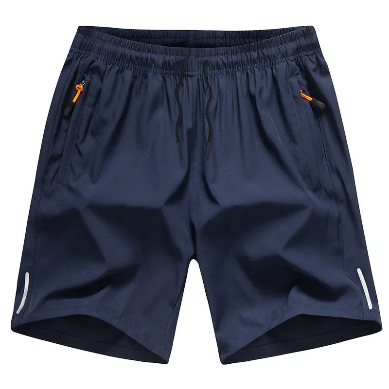 Verão dos homens shorts de seda gelo correndo ginásio esporte shorts secagem rápida respirável praia calça curta fitness jogging legal casual roupas esportivas
