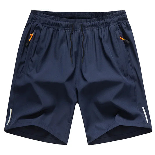 Verão dos homens shorts de seda gelo correndo ginásio esporte shorts secagem rápida respirável praia calça curta fitness jogging legal casual roupas esportivas
