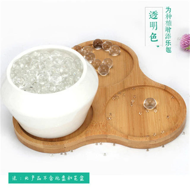 Bolas mágicas de hidrogel de agua para niños, barro cristalino, perlas de agua para niños, cultivo de flores, juguetes en maceta, decoración del hogar 