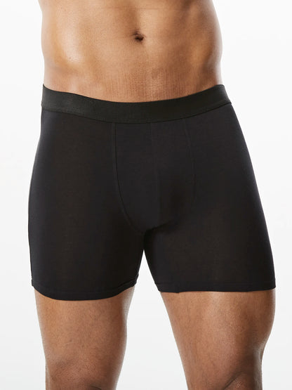 4pcs Pack Mid-Long Boxer Shorts Men Underwear Cotton Male Underpants for Men Sexy Homme Boxershorts Box Panties Slips Set Lot
