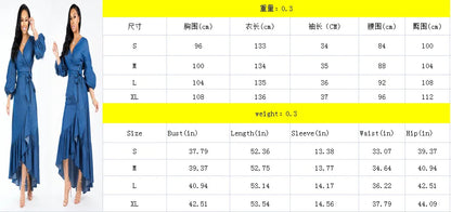 Popular Women's Casual Women's Ruffled Lantern Sleeves V-Neck Elegant Denim Dress Sexy Dress Dresses for Women Party