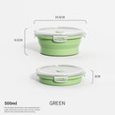 Collapsible Food Storage Containers Silicone Lunch Box with Lid Food Bowls Kitchen Stackable Lunch Box for Pantry Freezer Safe