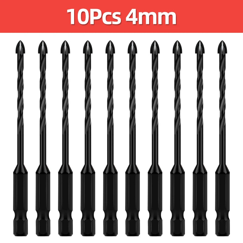 Cross Hex Drill Bit Set For Concrete Porcelain Tile Glass Metal Professional Multifunction Drill Bits Kit Tools Carbide Drills