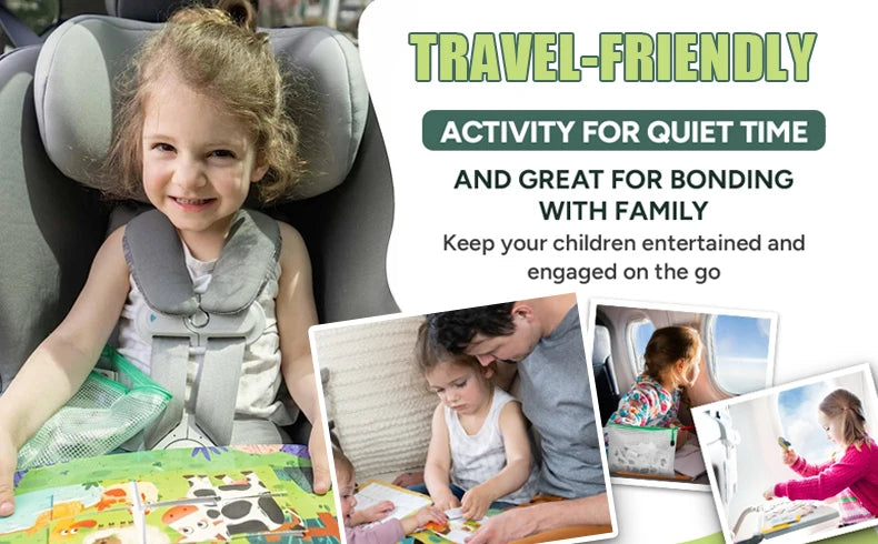 Montessori Busy Book for Kids Sticker Quiet Book Baby Early Educational Toy toddlers Matching Puzzles Game Learning Toys Gifts
