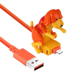 Funny Dog Fast Charger Cable Data Cable For iPhone IOS Android Type-C Mobile Phone Charging Line Prank Gifts Phone Accessories ﻿