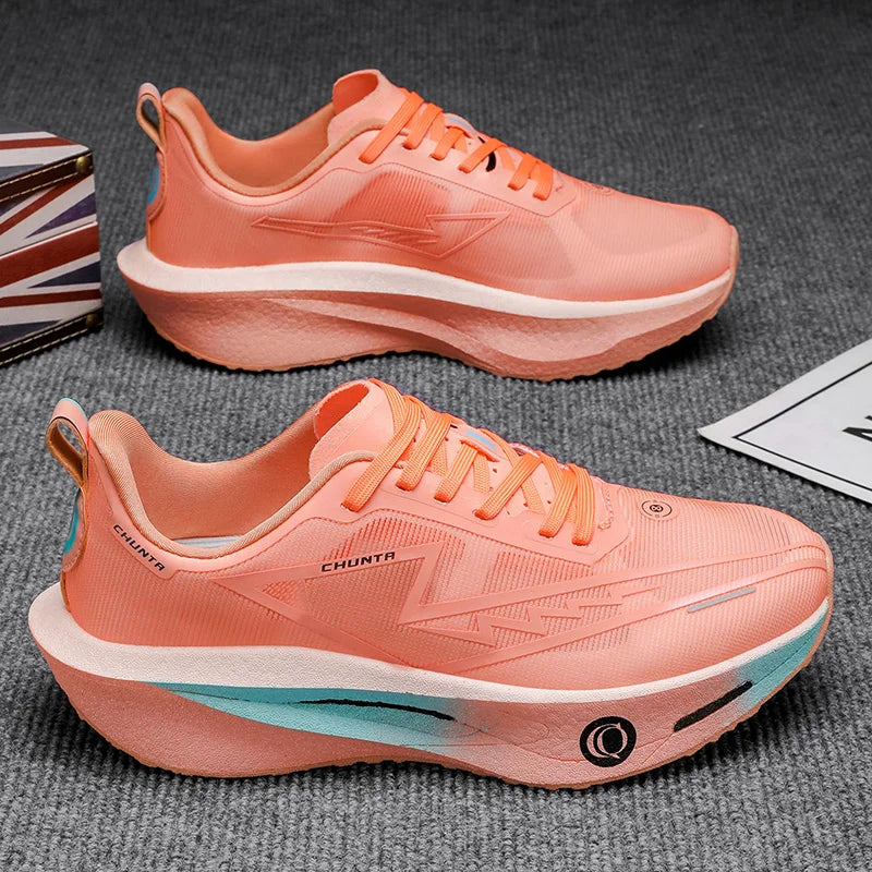 Unisex Sports Running Shoes for Men Women Training Soft Rebound Shock-Absorbing Summer Outdoor Jogging Shoes for Teenagers