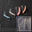 1Pc Skirt Lace Heart  3D Acrylic Mold Nail Art Decorations  DIY Design Silicone Decorated  Nail Art Templates Nails  Mold