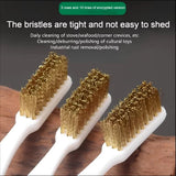 1/3/5pcs Mini Brass Wire Brush Set for Paint & Rust Removal Industrial Metal Polishing Burr Cleaning Tool