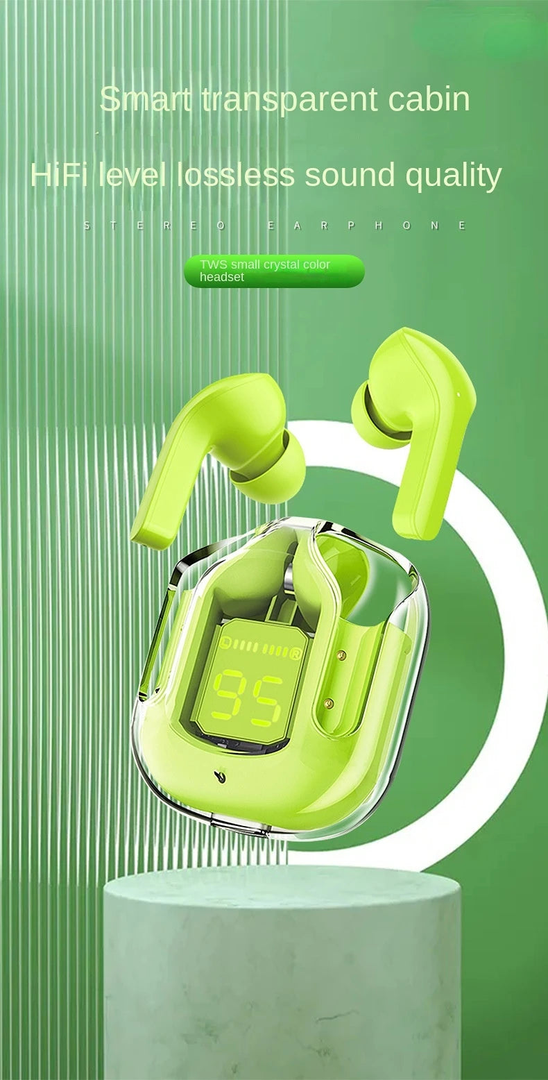 Auriculares inalámbricos TWS con Bluetooth 5.3, auriculares deportivos para juegos, reducción de ruido, graves, control táctil para todos los teléfonos.