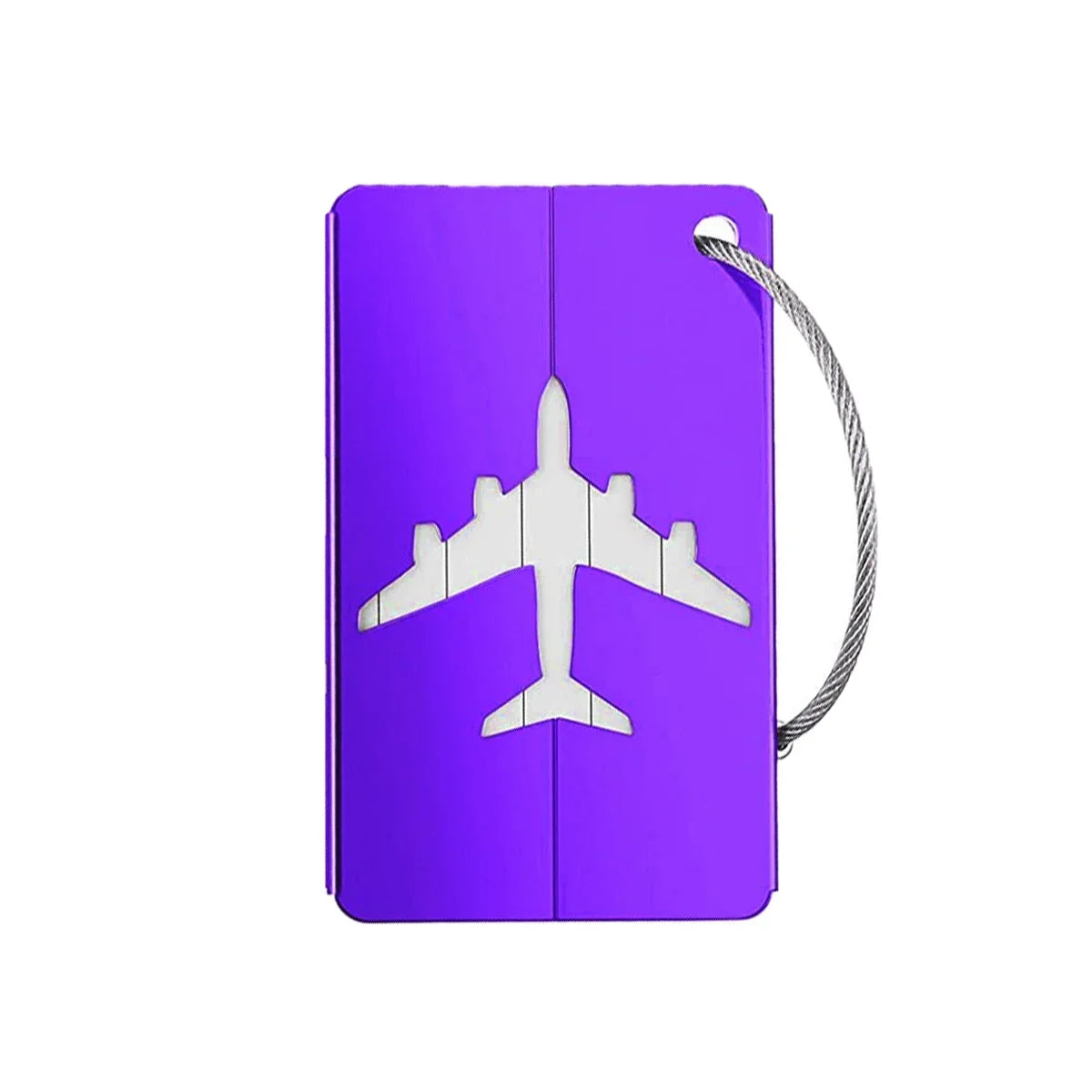 Aluminium Alloy Aircraft Luggage Tag with Name Travel Luggage Tag ID Card Anti-lost Solid Color Travel Accessories