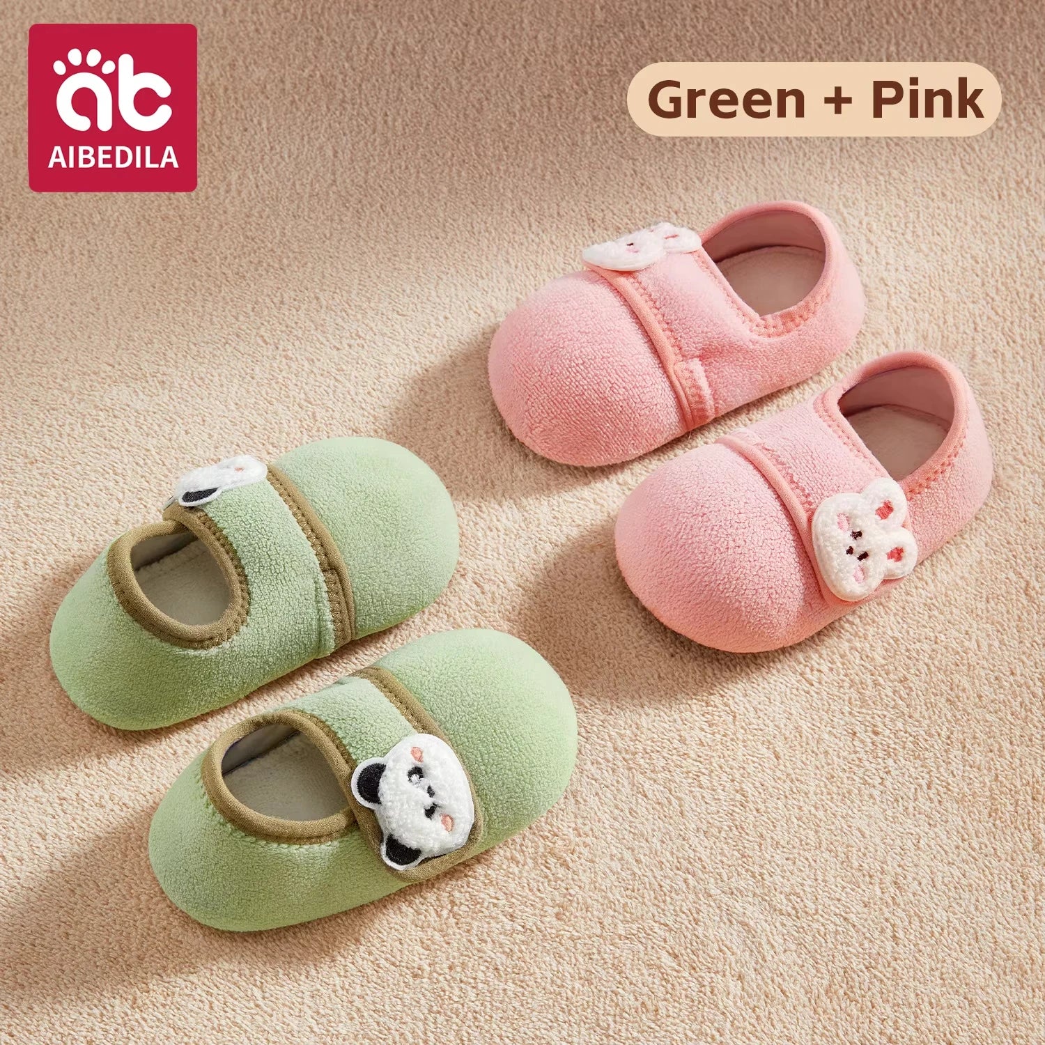 AIBEDILA Toddler Walking Shoes Warm Soft Baby Booties Infant Boys Girls Non-slip Floor Socks Baby Velcro Shoes Winter 0-4T