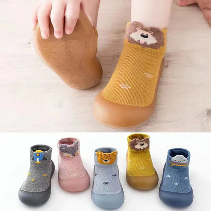 Cute and Comfy Cotton Newborn Baby First Walkers Socks Baby Soft-Soled Indoor Casual Shoes Breathable and Non-Slip Baby Shoes