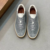 Classic Leisure Sport Board Shoes Men's Couple British Simple Match Dequn White Shoes Flat Heel Breathable Cement Ground