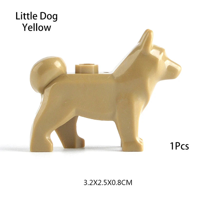 New Animal Chihuahua Parts MOC Building Blocks Farm Ranch City Zoo Family Pet Dog Bricks Toys Compatible With LEGO