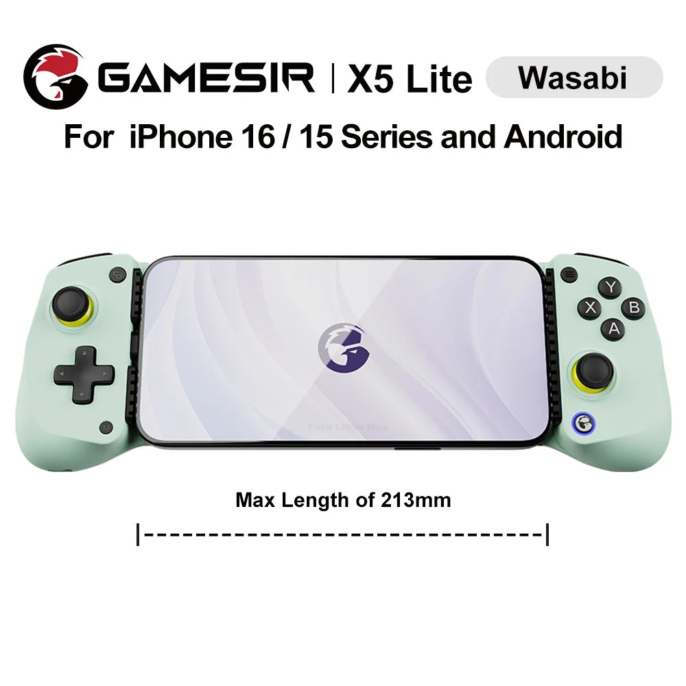 GameSir X5 Lite Mobile Phone Gamepads for iPhone 16 15 Series iPad Mini Android Tablet Controller Hall Effect Joysticks Design