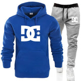 New men's autumn and winter hooded sweatshirts, sportswear, outdoor fashionable jogging couple pullovers and trousers two-piece