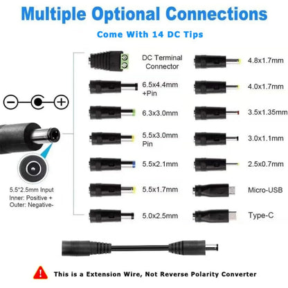 AC to DC Power Supply Adjustable Laboratory Supply Power Source 3V-24V-3A Portable Universal Adapter EU/US Plug Alligator Clip