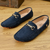 YRZL Men's Loafers Big Size 48 Soft Driving Moccasins High Quality Flats Genuine Leather Slip-on Suede Loafers for Men