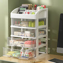 Caja de almacenamiento estilo cajón transparente para guardar joyas y productos para el cuidado de la piel, organizador de escritorio de alta capacidad, a prueba de polvo y desorden.