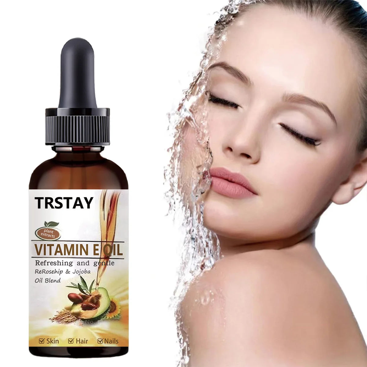 New 100% Pure Natural Vitamin E Oil Face Body Massage Spa Avocado Essential Oils Cold Pressed Moisturizer Serum